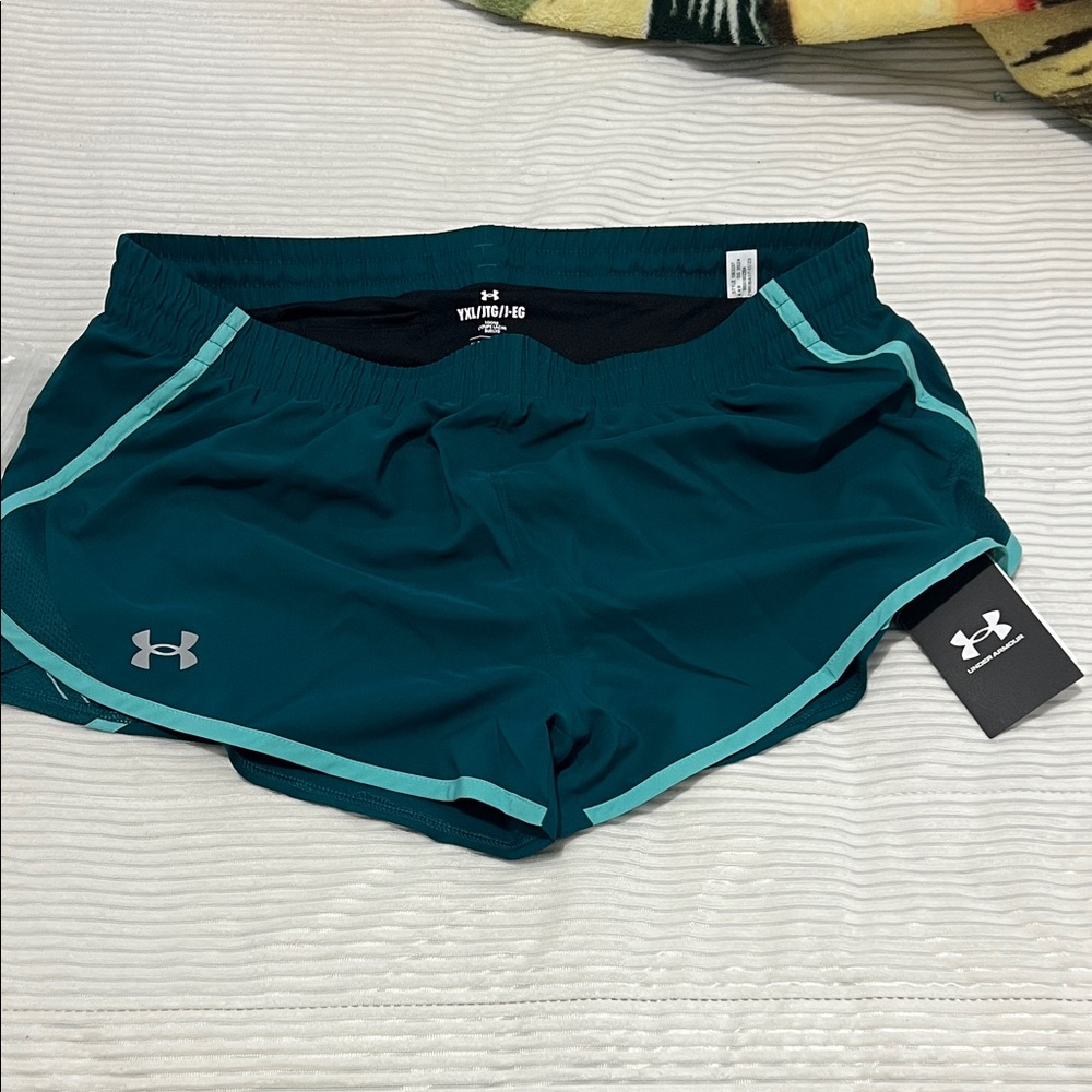 Under Armour Girl’s Dark Teal Athletic Shorts